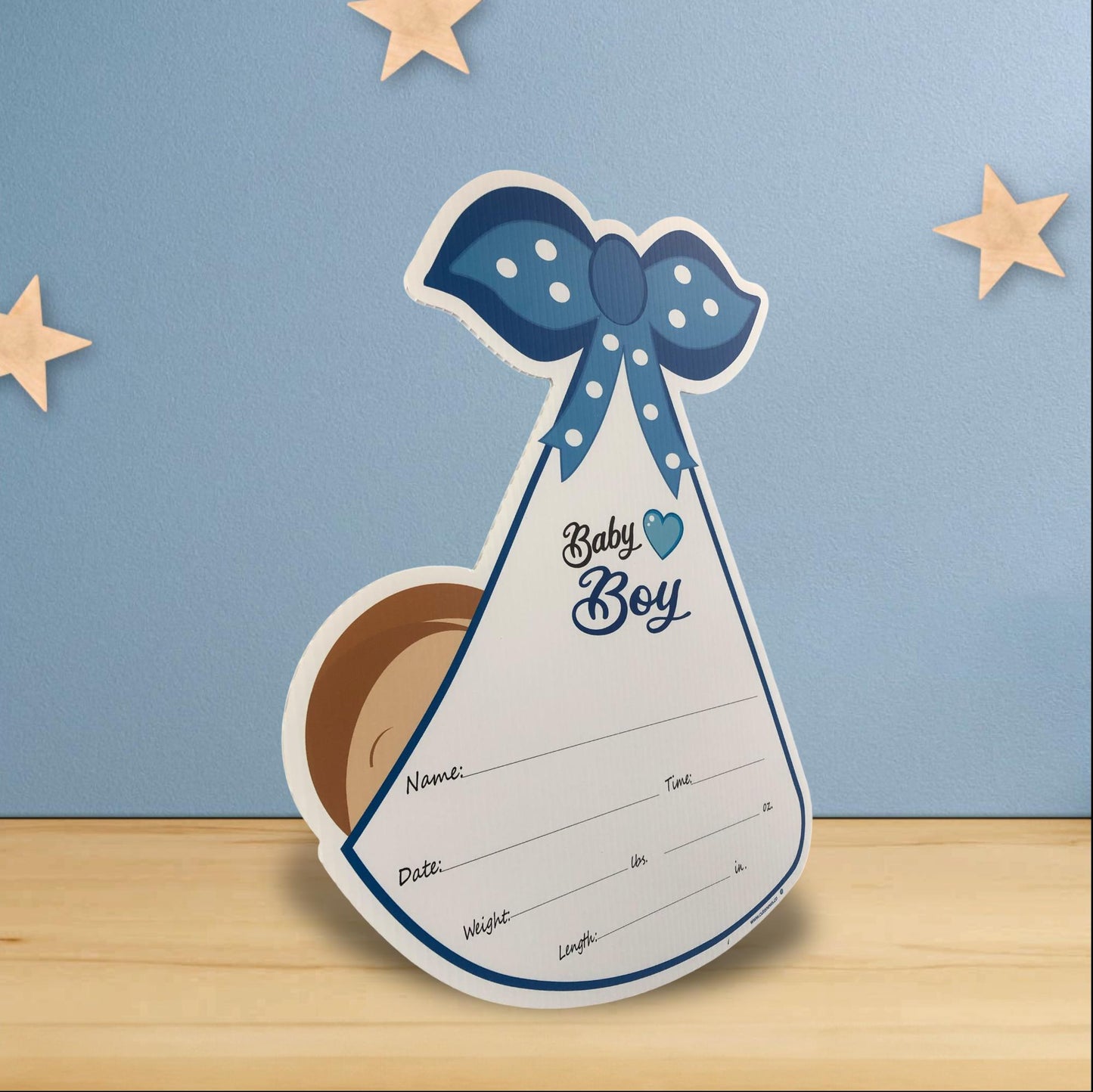 Stork Baby Announcement Sign: Hospital Door Hanger, Shower Gift
