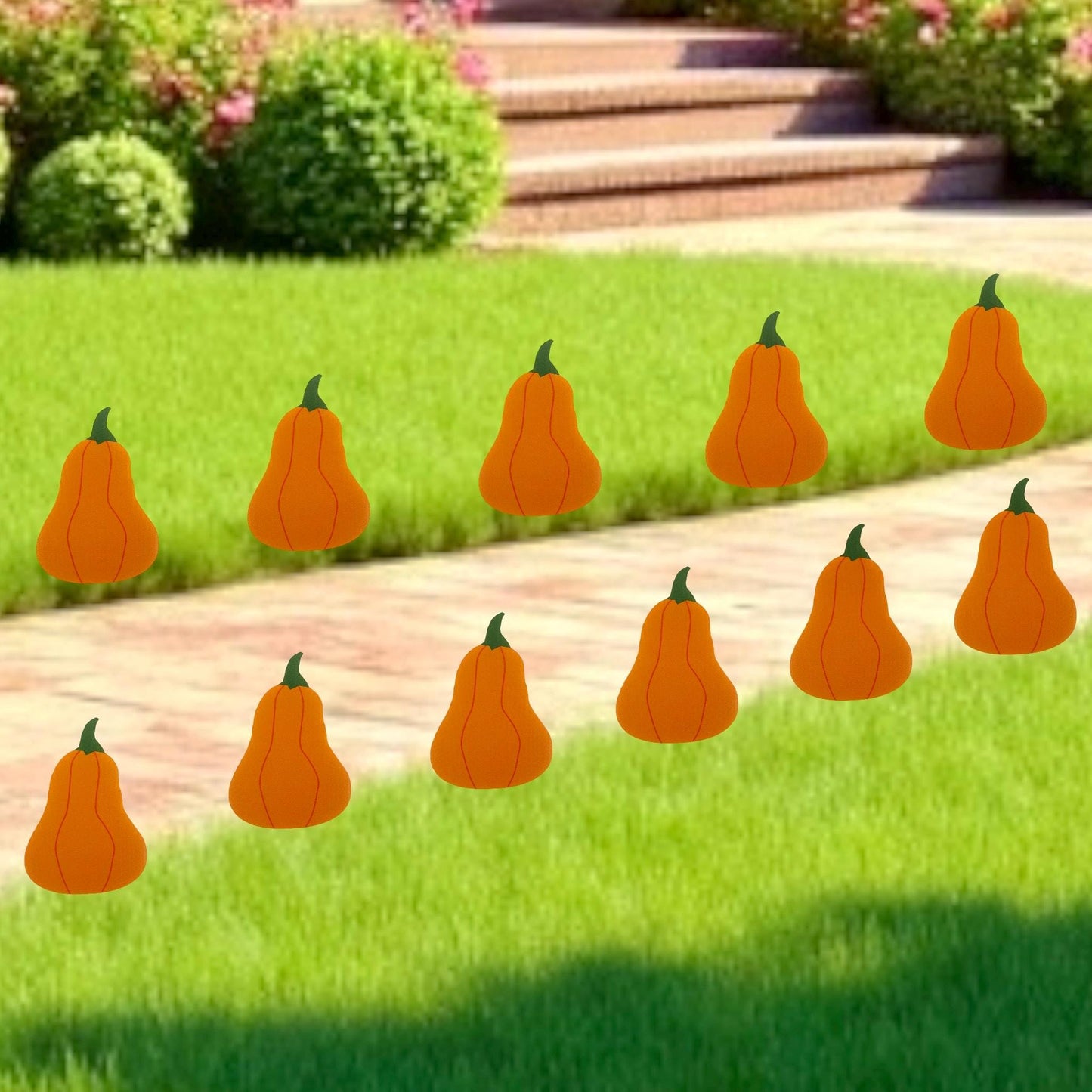 Pumpkin Yard Sign Set: Fall Thanksgiving Outdoor Decor