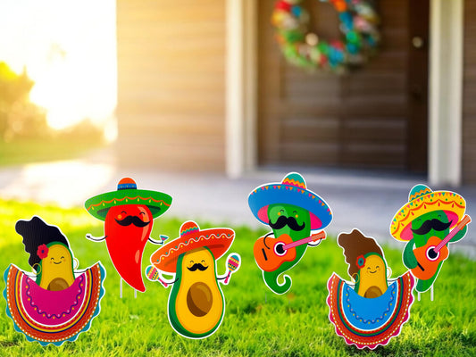 Cinco de Mayo Yard Decor: Fiesta Mariachi Lawn Art- Outdoor Party Decoration