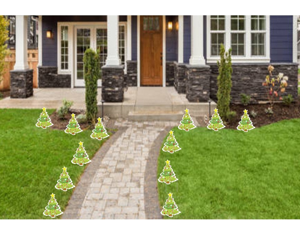 Christmas Yard Decoration Signs: Holiday Outdoor Lawn Art, Set of 12