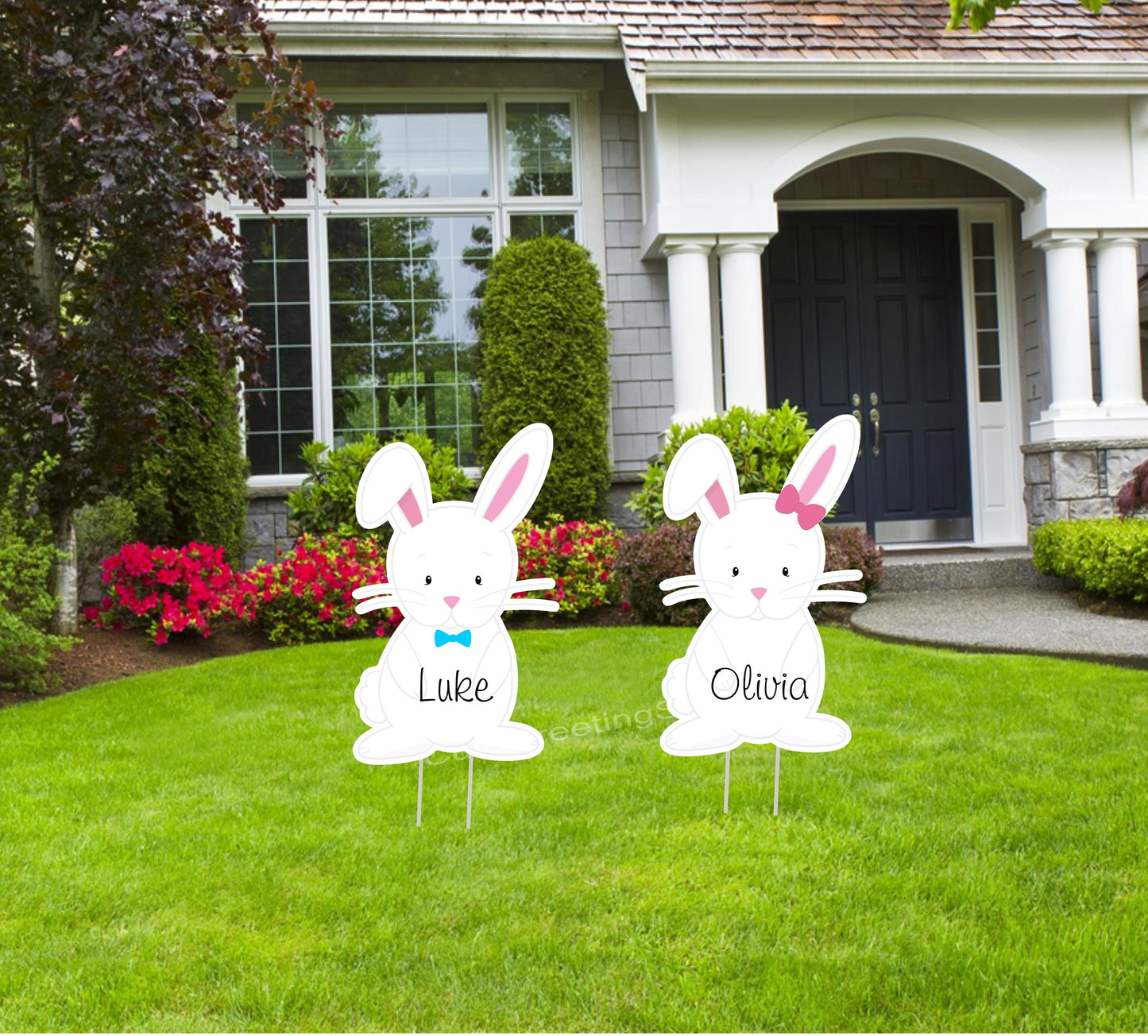 Happy Easter Bunny, Chick Yard Signs, Indoor, Outdoor Personalized Easter Lawn Decor Signs, Happy Spring Art, Easter Garden Decoration, Gift