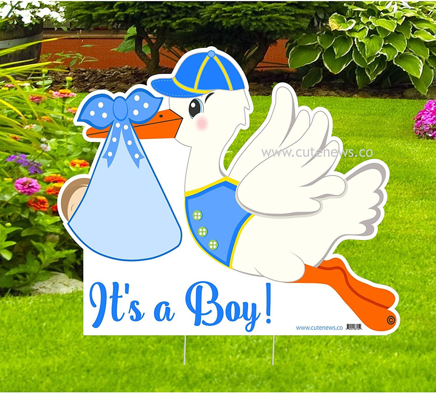 Its a Girl Stork Yard Sign: Welcome Home Baby Announcement