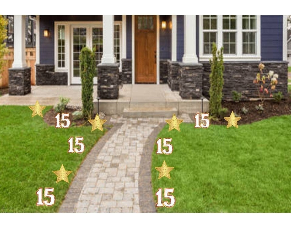 Mis 15 Anos Yard Sign: Quinceanera Sweet 15 Party Decoration