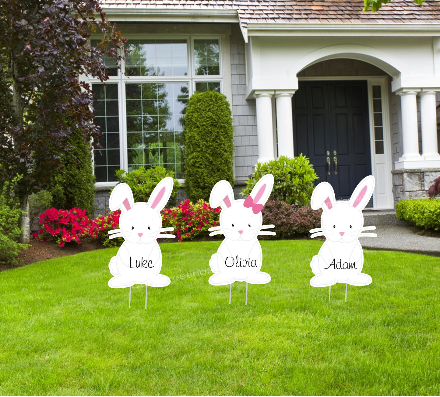Personalized Easter Lawn Sign Set: Baby Chicks Yard Decoration