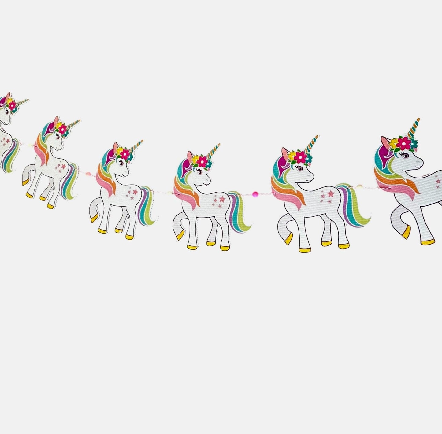 Unicorn Birthday Banner: Rainbow Party Decoration