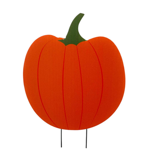 Pumpkin Yard Stake: Outdoor Fall Decor (15.5 x 16 in)
