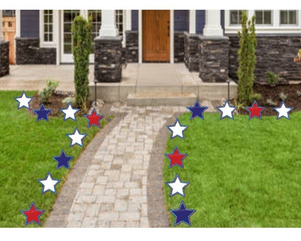 Patriotic Star Yard Signs: 4th of July Outdoor Decor