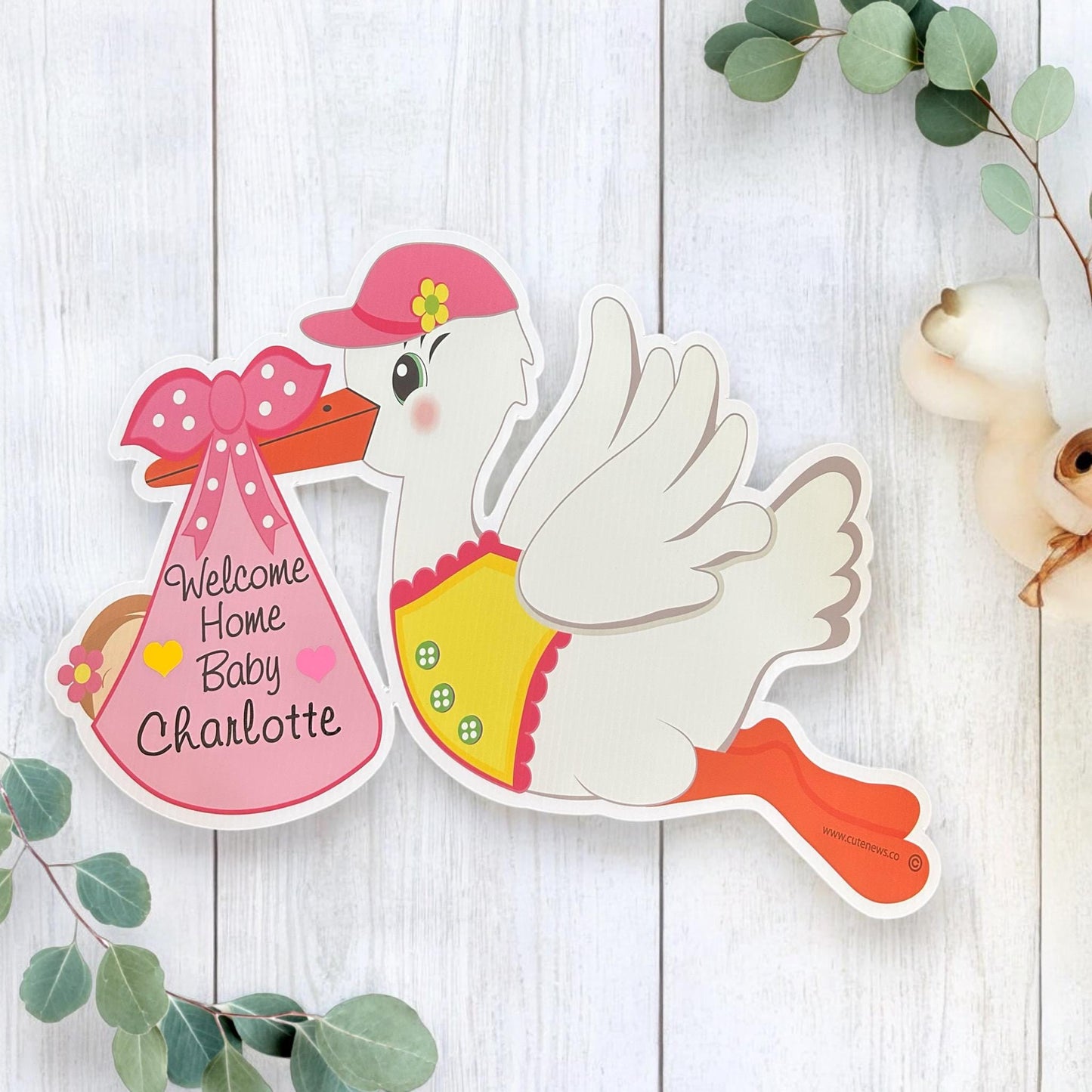 Welcome Home Baby Sign, Stork Yard Decoration Banner, It's a Boy Announcement, Shower Party Art, Newborn Lawn Cards, It's a Girl Custom Gift