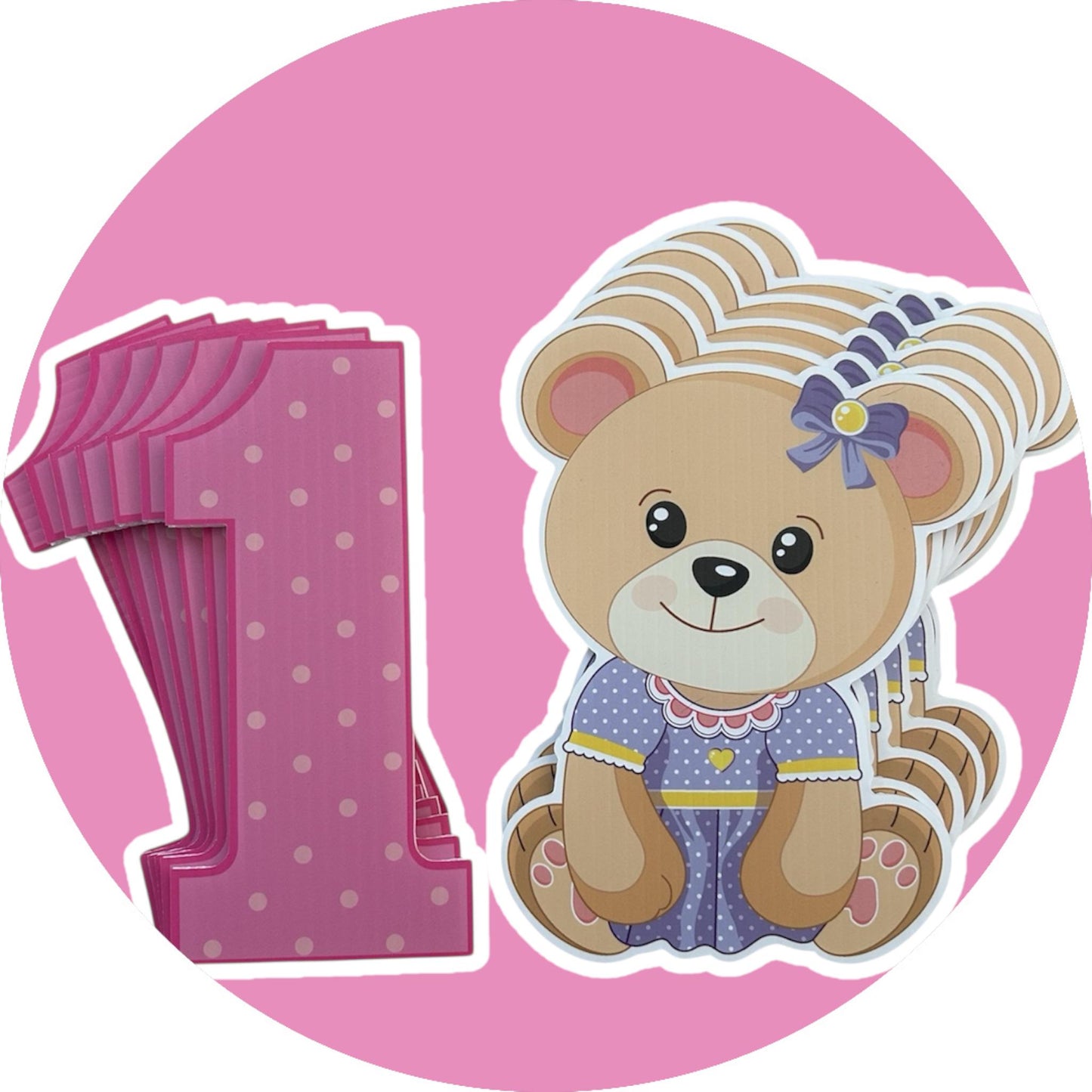 Teddy Bear 1st Birthday Yard Sign: Party Decor, Keepsake Gift