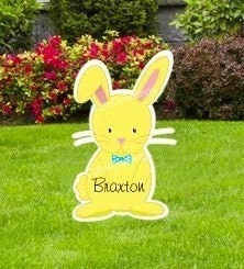 Personalized Easter Bunny Yard Sign: Spring Lawn Decor